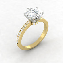 Load image into Gallery viewer, Lucce Angela Pave Round 1.25ct SUPERNOVA Moissanite 14K Yellow Gold