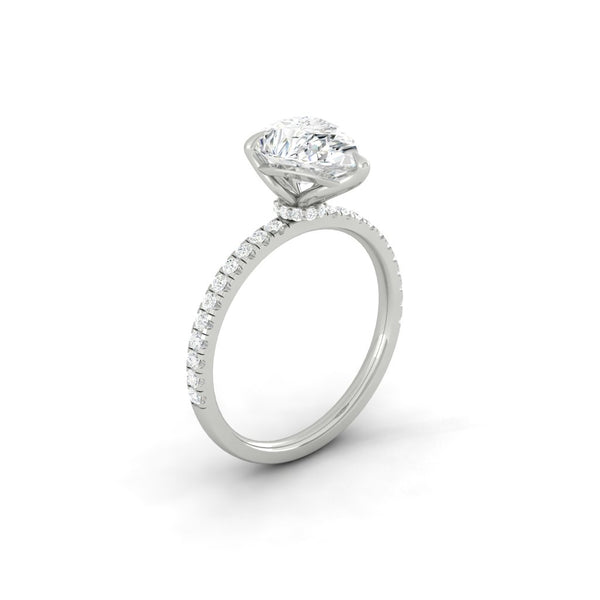 Lucce Lucia Halo Pavé Pear Diamond