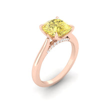 Load image into Gallery viewer, Lucce Azalea Cushion Sunburst Yellow Diamond