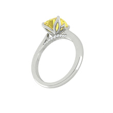 Load image into Gallery viewer, Lucce Azalea Cushion Sunburst Yellow Diamond