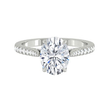 Load image into Gallery viewer, Lucce Azalea Pavé Oval Lab Diamond 1.53ct E VVS2 Ex IGI Platinum
