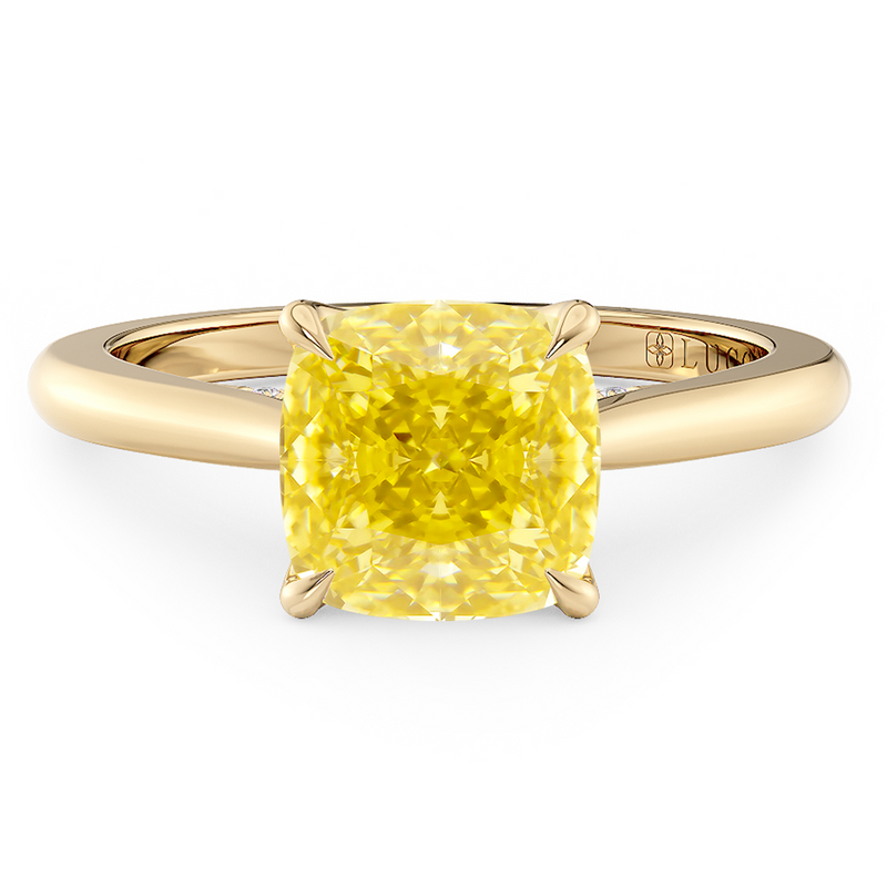 Lucce Azalea Cushion Sunburst Yellow Diamond