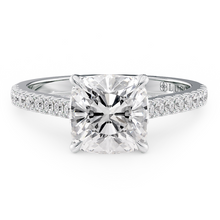 Load image into Gallery viewer, Lucce Azalea Pavé Cushion Diamond