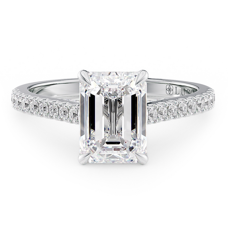 Lucce Azalea Pavé Emerald Diamond