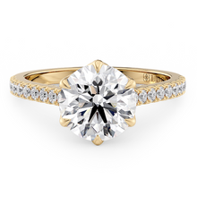 Load image into Gallery viewer, LUCCE AZALEA™ Pavé Round Lab Diamond 0.51ct D VVS2 Id IGI 14K Yellow Gold