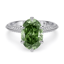 Load image into Gallery viewer, LUCCE ECUADORIAN™ Pavé Oval VERDANT™ Green Diamond
