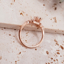 Load image into Gallery viewer, Marquise Diamond Cluster Engagement ring with Petal Prongs in Gold or Platinum, Manila Philippines