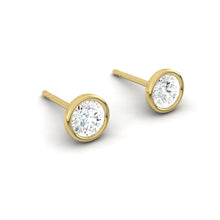 Load image into Gallery viewer, Lucce Carla Round Earrings Natural Diamond 0.20CTW 18K Yellow Gold