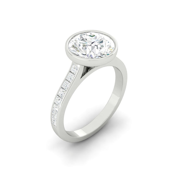Lucce Carla Channel Round Moissanite