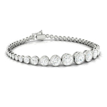 Load image into Gallery viewer, Lucce Carla Tapered Tennis Bracelet 4.20CTW DEF VVS Lab Diamond Platinum