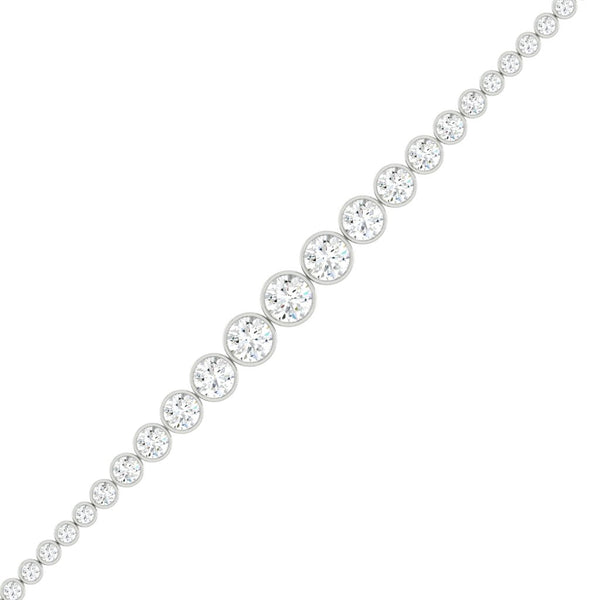 Lucce Carla Tapered Tennis Bracelet 4.20CTW DEF VVS Lab Diamond Platinum