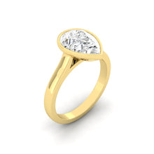 Load image into Gallery viewer, Lucce Carla Pear Lab Diamond 0.83ct D VVS2 Ex IGI 14K Yellow Gold