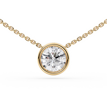 Load image into Gallery viewer, Lucce Carla Round Necklace 0.25CT Lab Diamond 14K Yellow Gold