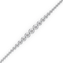 Load image into Gallery viewer, LUCCE Tapered Round Diamond Tennis Bracelet in Gold or Platinum