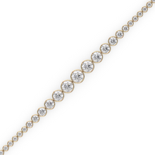 Load image into Gallery viewer, LUCCE Tapered Round Diamond Tennis Bracelet in Gold or Platinum