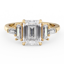Load image into Gallery viewer, LUCCE CATHERINE™ Emerald 2.80ct CELESTE™ Moissanite 14K Yellow Gold