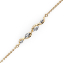 Load image into Gallery viewer, Lucce Constance Infini Bracelet 0.70CTW Lab Diamond 18K Yellow Gold