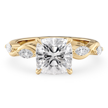 Load image into Gallery viewer, Constance Petal Cushion Engagement Ring with Lab or Natural Diamond and marquise accents in Gold or Platinum
Lucce, Manila, Philippines