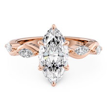 Load image into Gallery viewer, Constance Petal Marquise Engagement Ring with Lab or Natural Diamond and marquise accents in Gold or Platinum
Lucce, Manila, Philippines