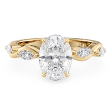 Load image into Gallery viewer, Constance Petal Oval Engagement Ring with Lab or Natural Diamond and marquise accents in Gold or Platinum
Lucce, Manila, Philippines