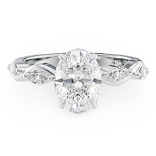 Load image into Gallery viewer, Constance Petal Oval Engagement Ring with Lab or Natural Diamond and marquise accents in Gold or Platinum
Lucce, Manila, Philippines