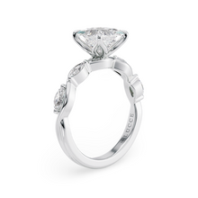 Load image into Gallery viewer, Constance Petal Princess Engagement Ring with Lab or Natural Diamond and marquise accents in Gold or Platinum
Lucce, Manila, Philippines