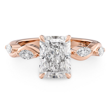 Load image into Gallery viewer, Constance Petal Radiant Engagement Ring with Lab or Natural Diamond and marquise accents in Gold or Platinum
Lucce, Manila, Philippines