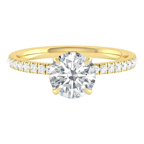 Lucce Lucia Halo Pavé Round Moissanite