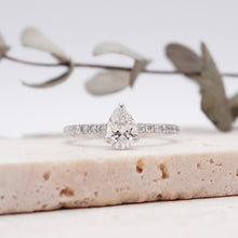 Load image into Gallery viewer, Lucce Lucia Pavé Pear Moissanite