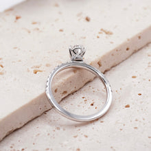 Load image into Gallery viewer, Pear Diamond Engagement ring with Halo and Pave Gold or Platinum band and petals Manila Philippines