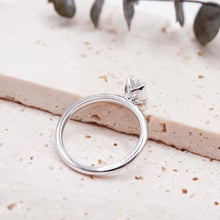 Load image into Gallery viewer, Oval Solitaire Diamond Engagement ring with Gold or Platinum band and petals Manila Philippines