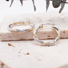Load image into Gallery viewer, Lucce Fiore Hoop Earrings Diamond