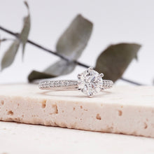 Load image into Gallery viewer, Lucce Angela Pavé Round Moissanite