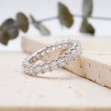 Load image into Gallery viewer, LUCCE RIVERA™ Princess Eternity 2.40ctw Celeste Moissanite 14K White Gold