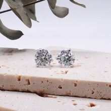 Load image into Gallery viewer, Lucce Jasmine Stud 2.00CTW SUPERNOVA Moissanite 14K White Gold