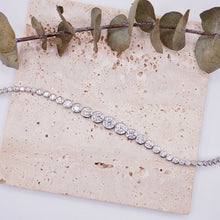 Load image into Gallery viewer, Lucce Carla Tapered Tennis Bracelet 4.20CTW DEF VVS Lab Diamond Platinum