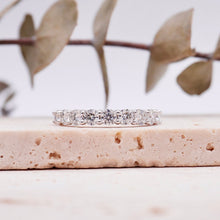 Load image into Gallery viewer, Lucce Civini 9-Stone 2.25CTW Premium Moissanite 14K White Gold