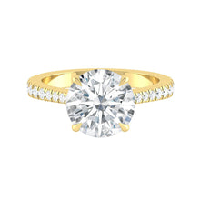 Load image into Gallery viewer, Lucce Daphne Round Lab Diamond 2.08ct D VVS2 Id IGI 18K Yellow Gold