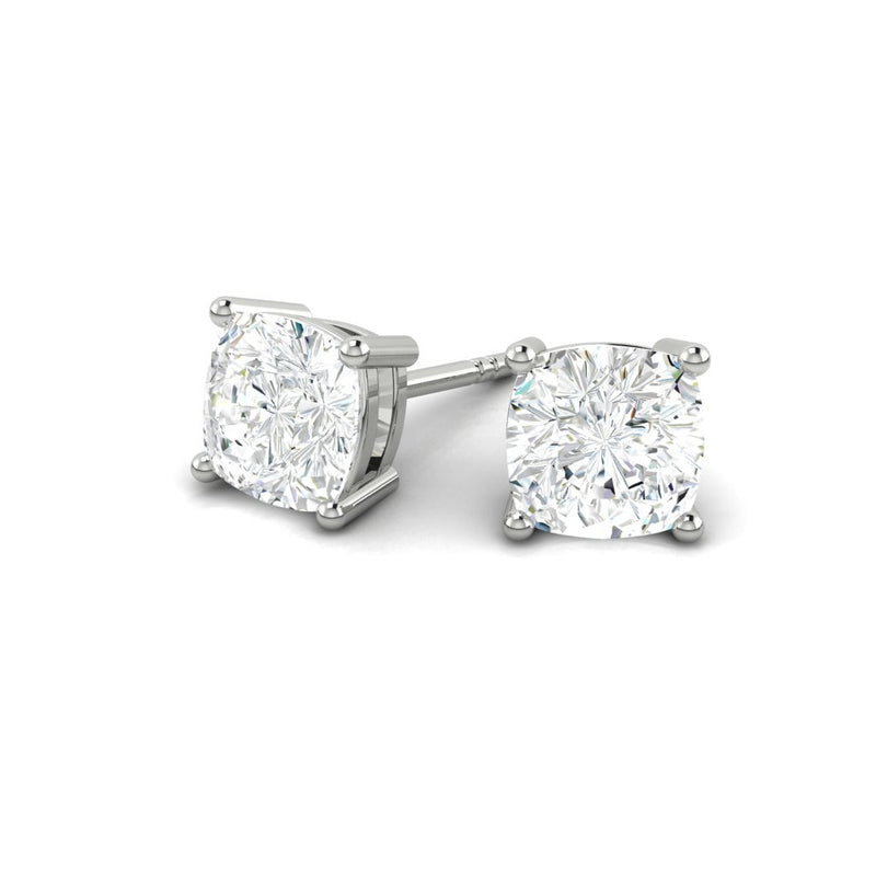 Diana Earrings Cushion Moissanite