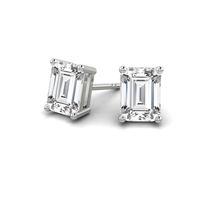 Diana Earrings Emerald Moissanite