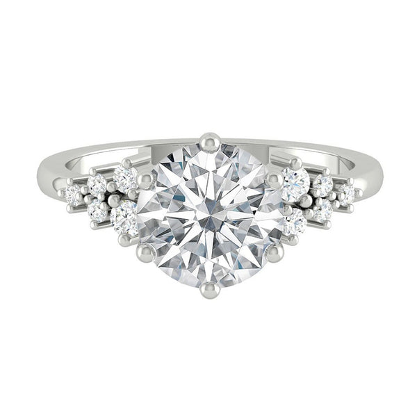 Lucce Ellia Round Moissanite