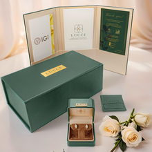 Load image into Gallery viewer, LUCCE FIORE™ Infinity Pear Dangling Earrings Natural Diamond 1.00ctw (0.60ctw D VS1 VS2 Ex GIA Center Stone) 18K White Gold