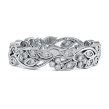 Load image into Gallery viewer, LUCCE ECUADORIAN™ Lush Band 0.23ctw Celeste Moissanite 14K White Gold