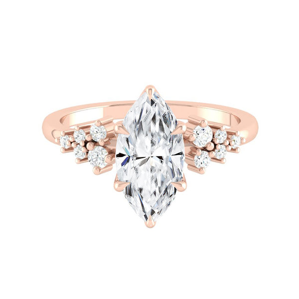 Lucce Ellia Marquise Moissanite