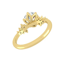 Load image into Gallery viewer, Lucce Ellia Round Lab Diamond 1.27ct E VVS2 ld IGI 14K Yellow Gold