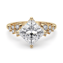 Load image into Gallery viewer, Lucce Ellia Princess 0.51ct Lab Diamond D VVS2 Ex IGI 14K Yellow Gold