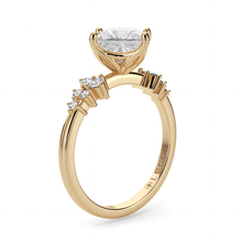 Load image into Gallery viewer, Lucce Ellia Princess 0.51ct Lab Diamond D VVS2 Ex IGI 14K Yellow Gold