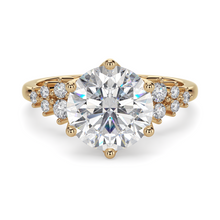 Load image into Gallery viewer, LUCCE ELLIA Round Lab Diamond 1.36ct D VVS2 Id IGI 18K Yellow Gold