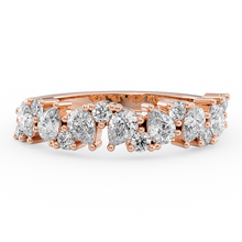 Load image into Gallery viewer, LUCCE Half Eternity Pavé Diamond Ring in Gold or Platinum
