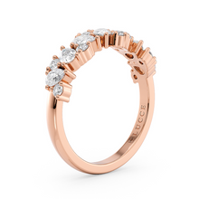 Load image into Gallery viewer, LUCCE Half Eternity Pavé Diamond Ring in Gold or Platinum